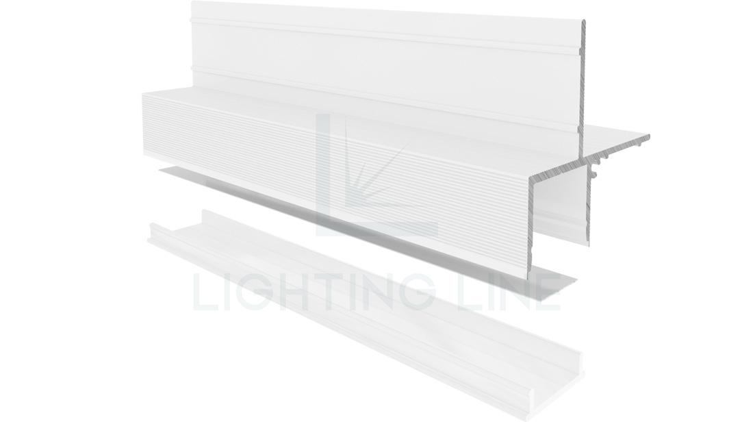 Perfil en aluminio para tiras de led PR-DW14-03-W3