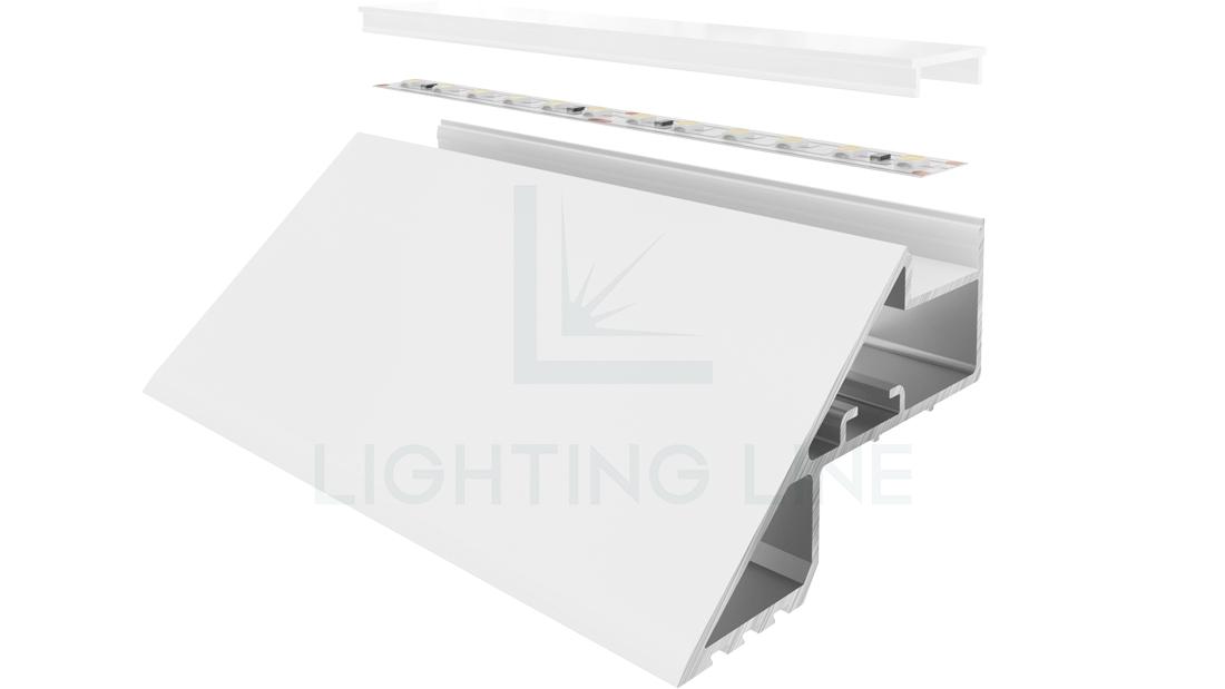 Perfil en aluminio para tiras de led PR-DW16-03-W3