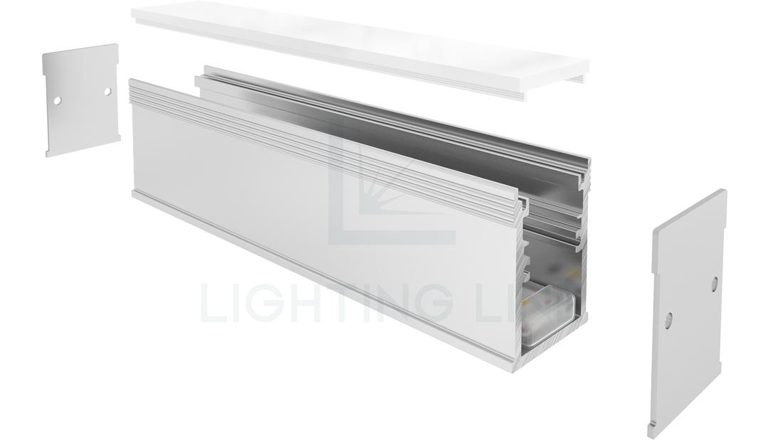 Perfil en aluminio para tiras de led PR-FL02-21-S2