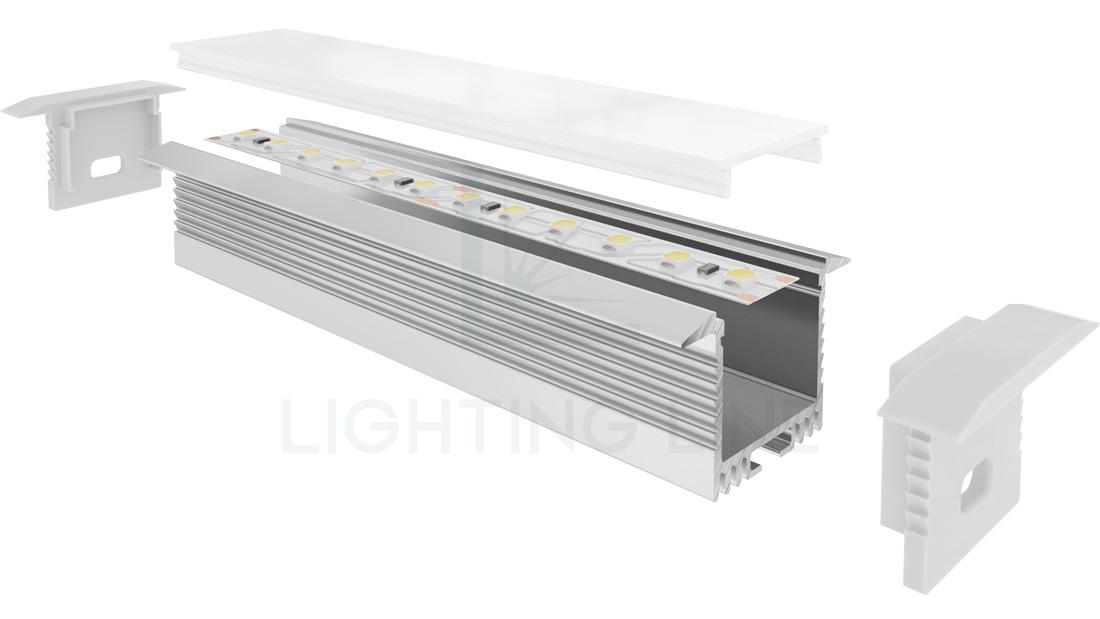 Perfil en aluminio para tiras de led PR-RE06-01-S2