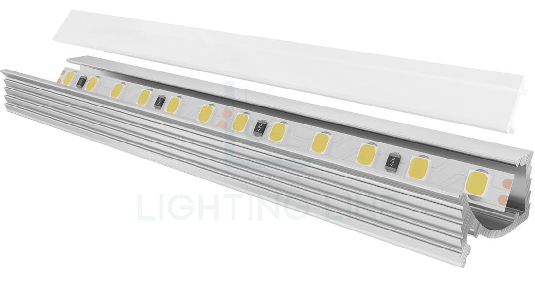 Perfil en aluminio para tiras de led PR-RE10-02 Perfil en aluminio para tiras de led PR-RE10-02