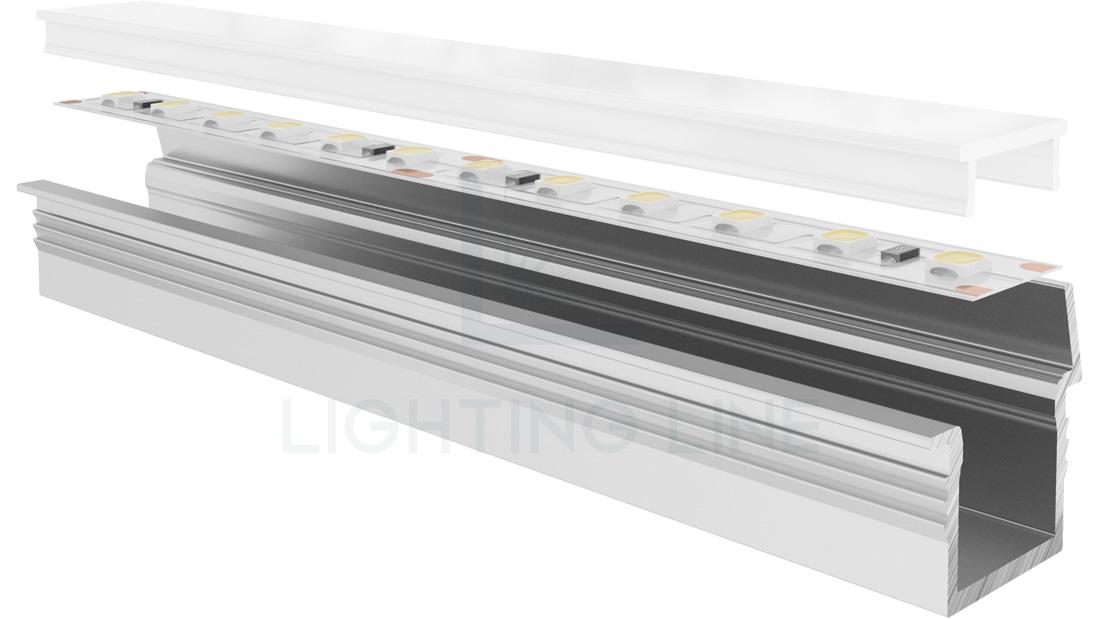 Perfil en aluminio para tiras de led PR-RE12-16