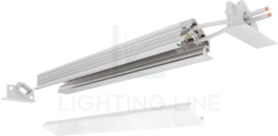 Perfil en aluminio para tiras de led PR-RE13-23