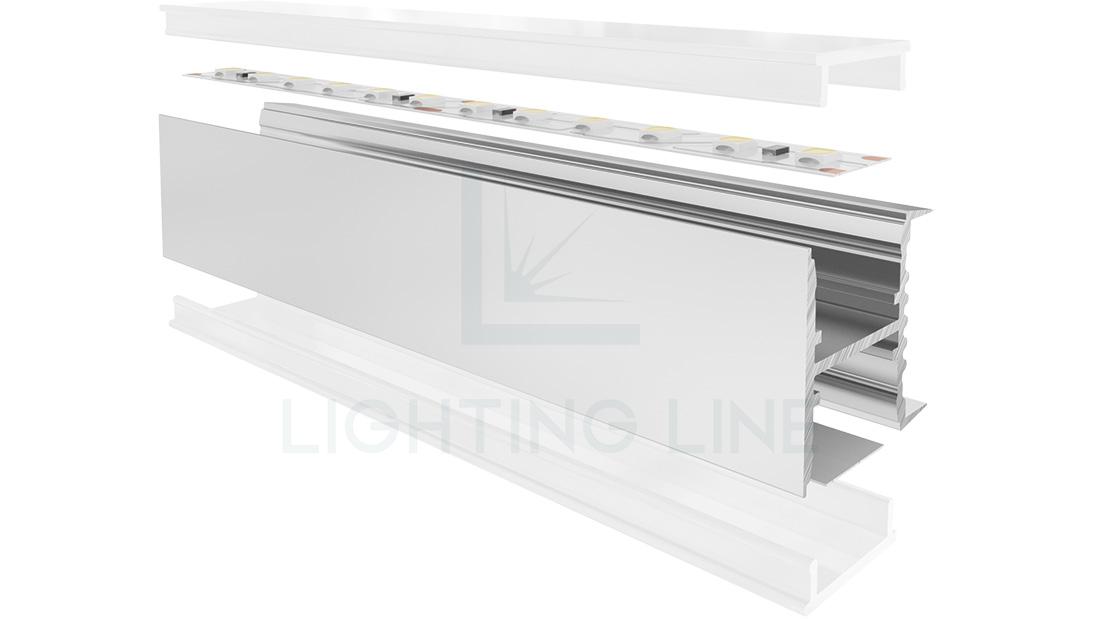 Perfil en aluminio para tiras de led PR-SH02-03 Perfil en aluminio para tiras de led PR-SH02-03