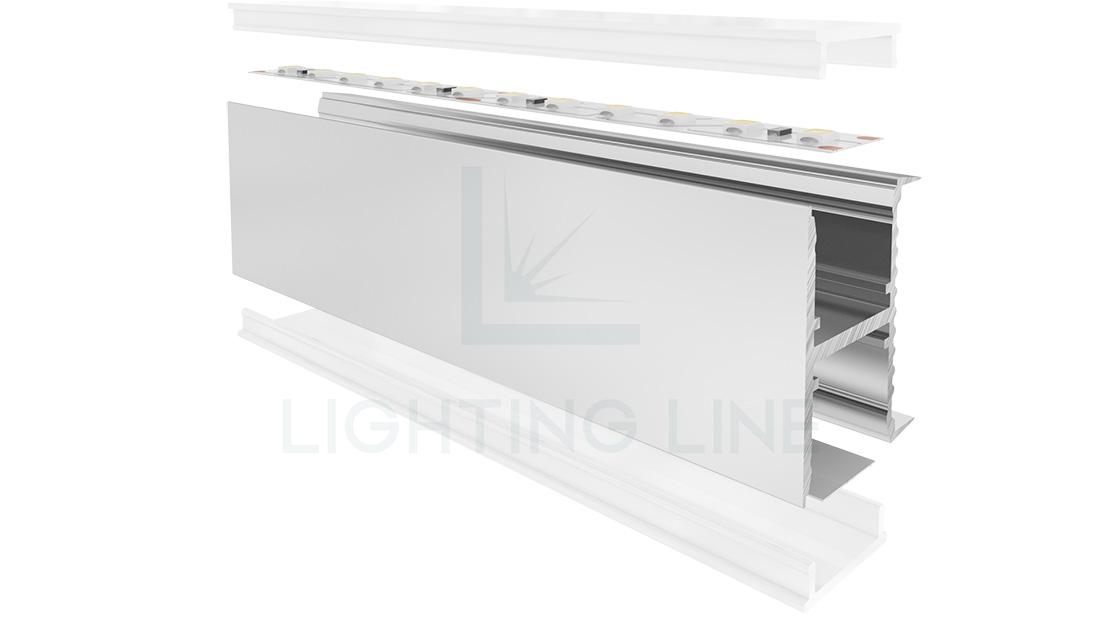 Perfil en aluminio para tiras de led PR-SH03-03-S2
