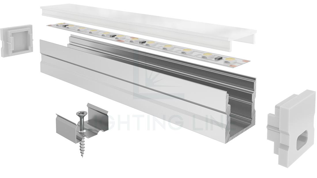 Perfil en aluminio para tiras de led PR-SL05-03