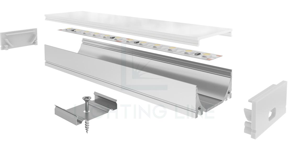 Perfil en aluminio para tiras de led PR-SL06-05