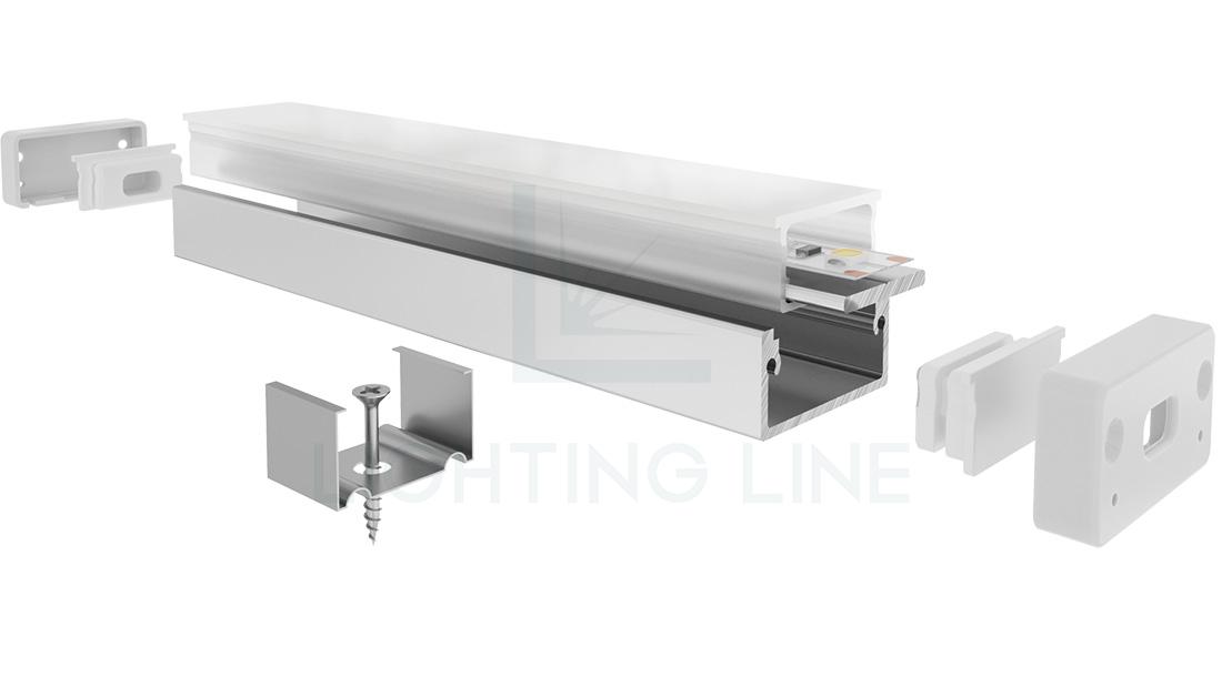 Perfil en aluminio para tiras de led PR-SL09-12-S3