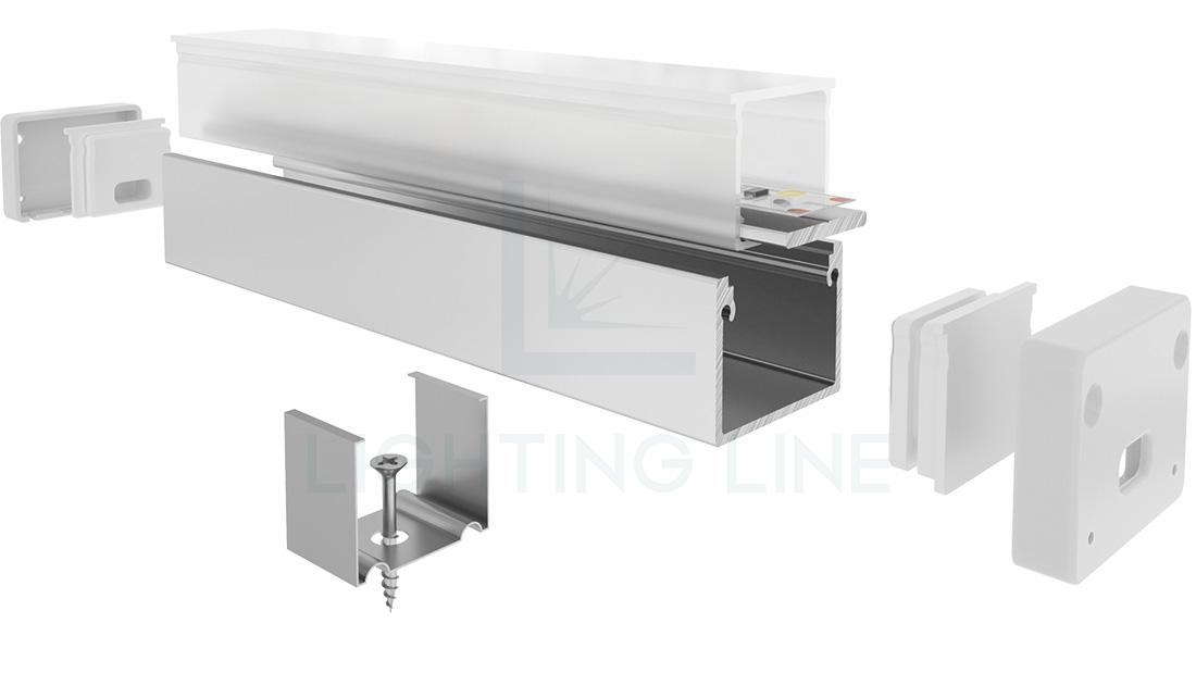 Perfil en aluminio para tiras de led PR-SL10-13-S3