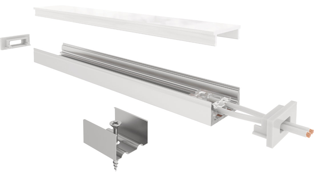 Perfil en aluminio para tiras de led PR-SL17-03