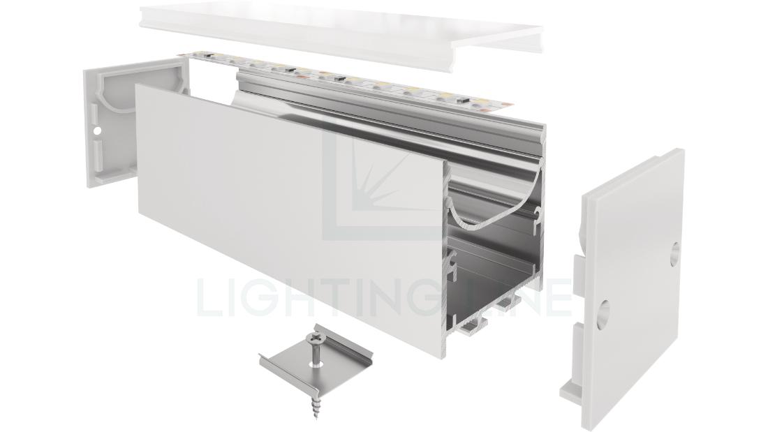 Perfil en aluminio para tiras de led PR-SL18-25 Perfil en aluminio para tiras de led PR-SL18-25