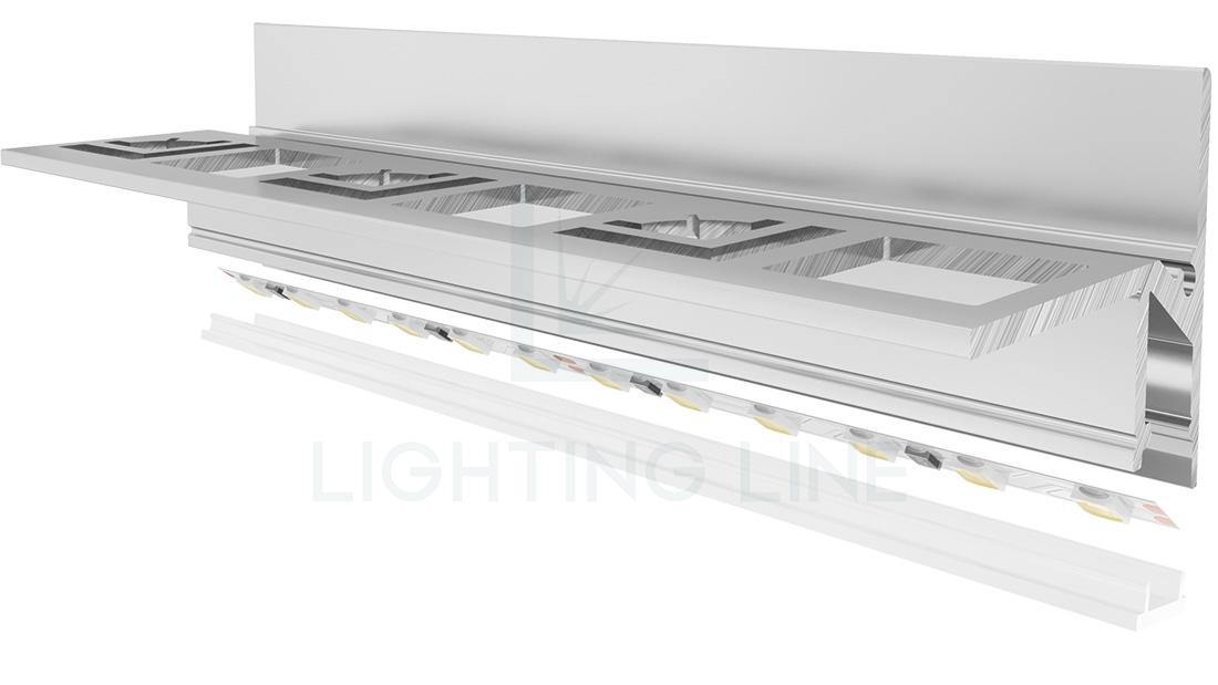 Perfil en aluminio para tiras de led PR-ST01-02-B2 Perfil en aluminio para tiras de led PR-ST01-02-B2