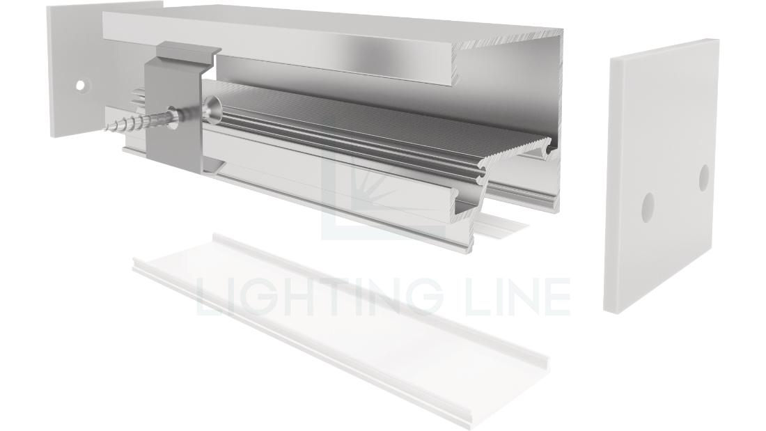 Perfil en aluminio para tiras de led PR-WL05-05
