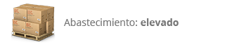 El artículo está en stock en cantidad elevada. Se trata de productos punteros y muy demandados que solemos abastecer y almacenar en cantidad. stock y disponibilidad elevada
