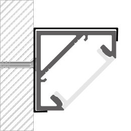 Instalación perfil en aluminio para tiras de led PR-AN07-03 Instalación perfil en aluminio para tiras de led PR-AN07-03