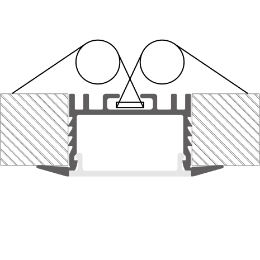 Instalación perfil en aluminio para tiras de led PR-RE05-01
