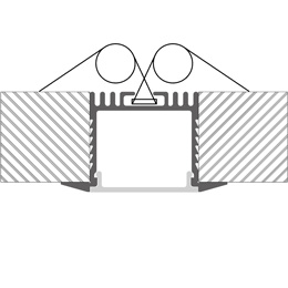 Instalación perfil en aluminio para tiras de led PR-RE06-01-S2